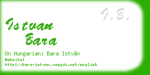 istvan bara business card